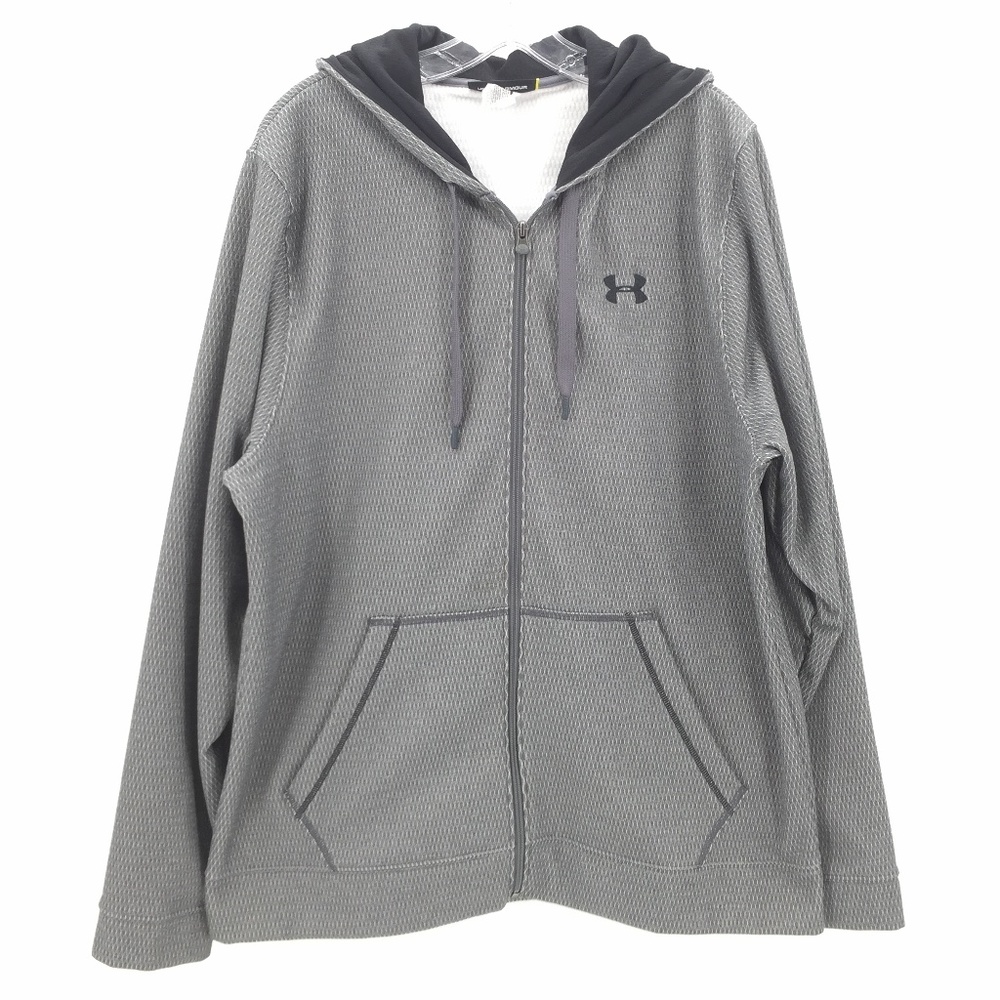 NWOT Under Armour grey full zip hooded jacket